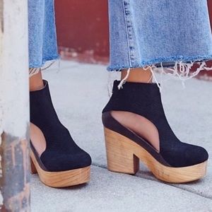 Free People Horizon Clog black leather sz 40